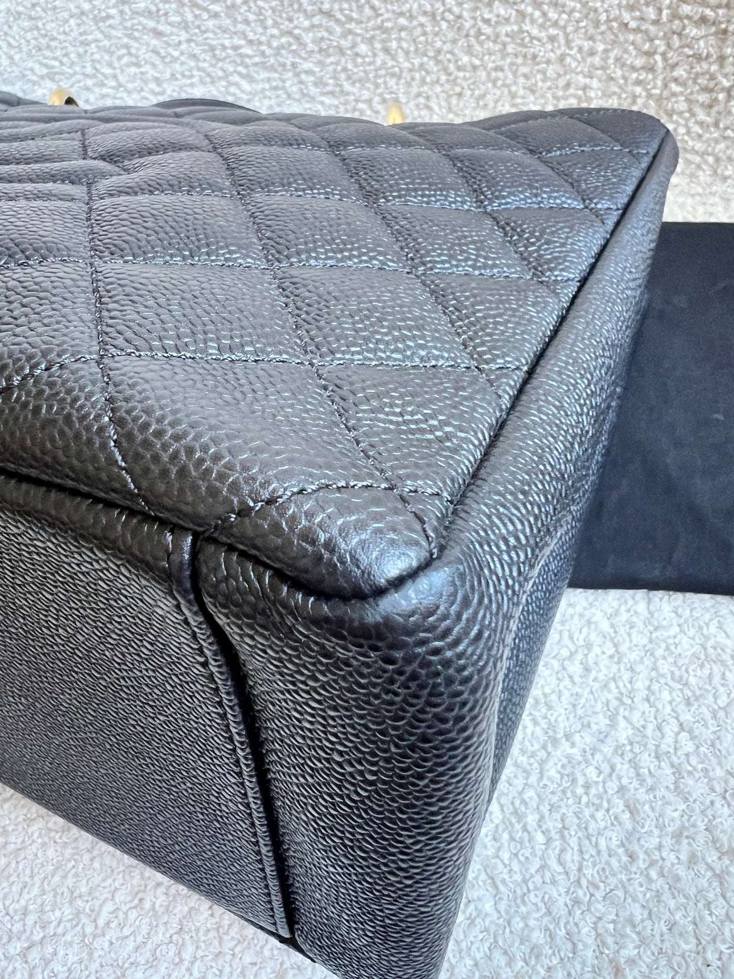 Chanel Black Caviar Grand Shopper Tote Gold Hardware (GST)