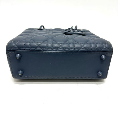 Dior Handbag lambskin blue Lady Dior