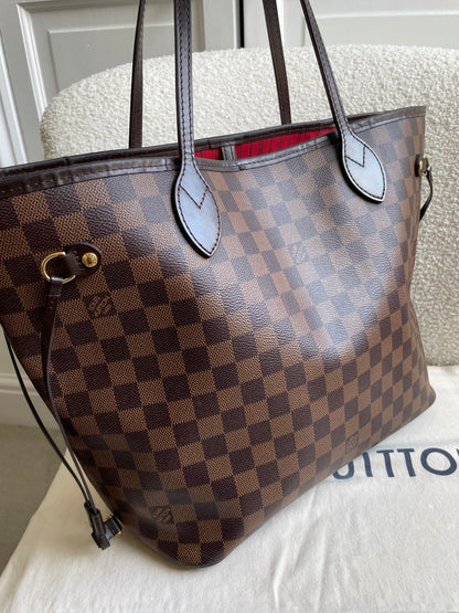 Louis Vuitton Neverfull MM Damier Ebene Cherry Interior (RRP £1,430)