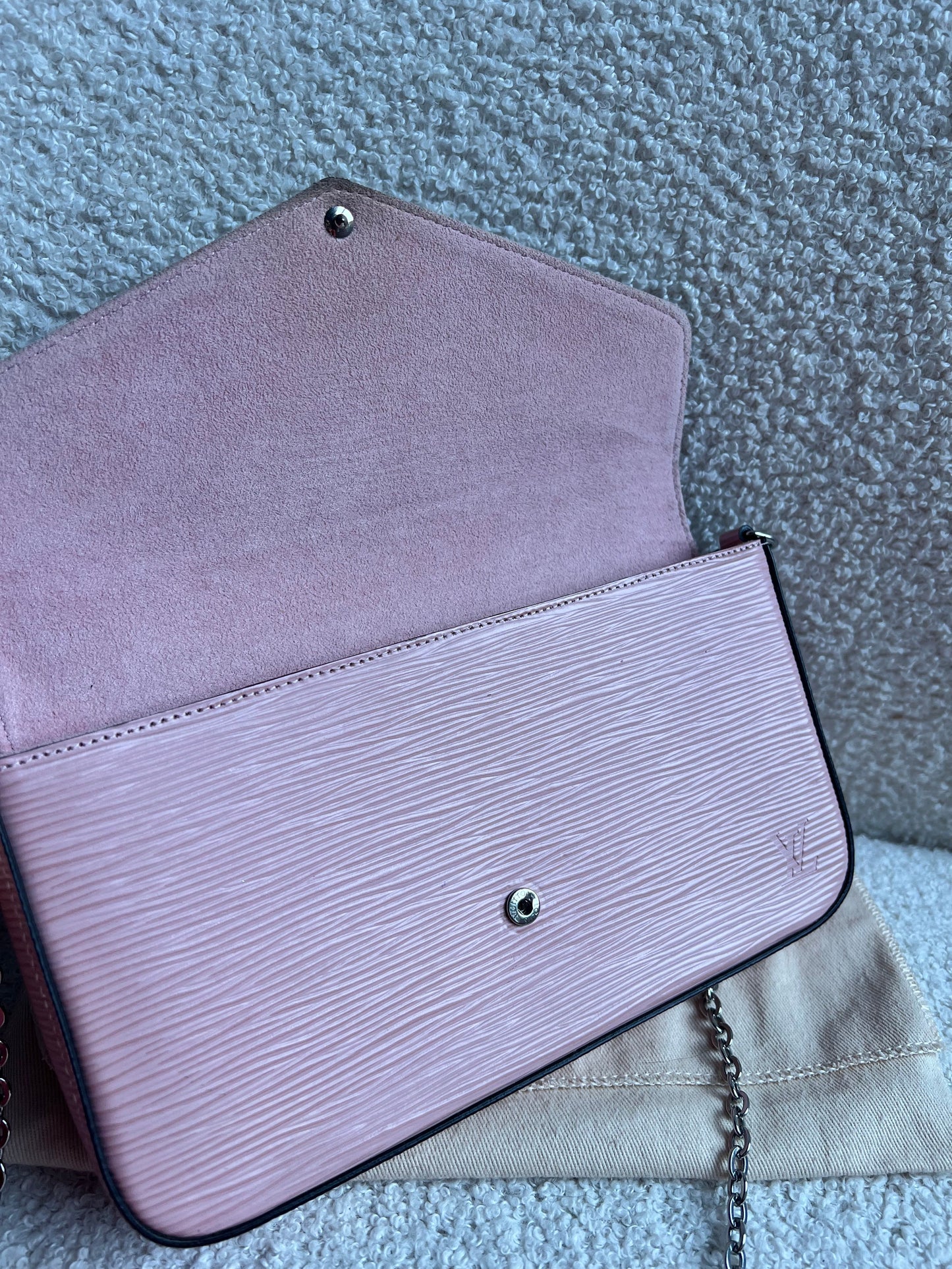 Louis Vuitton Felicie Pochette Rose Ballerine Epi (RRP £1160)