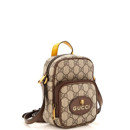 Neo Vintage Top Handle Crossbody Bag GG Coated Canvas Mini