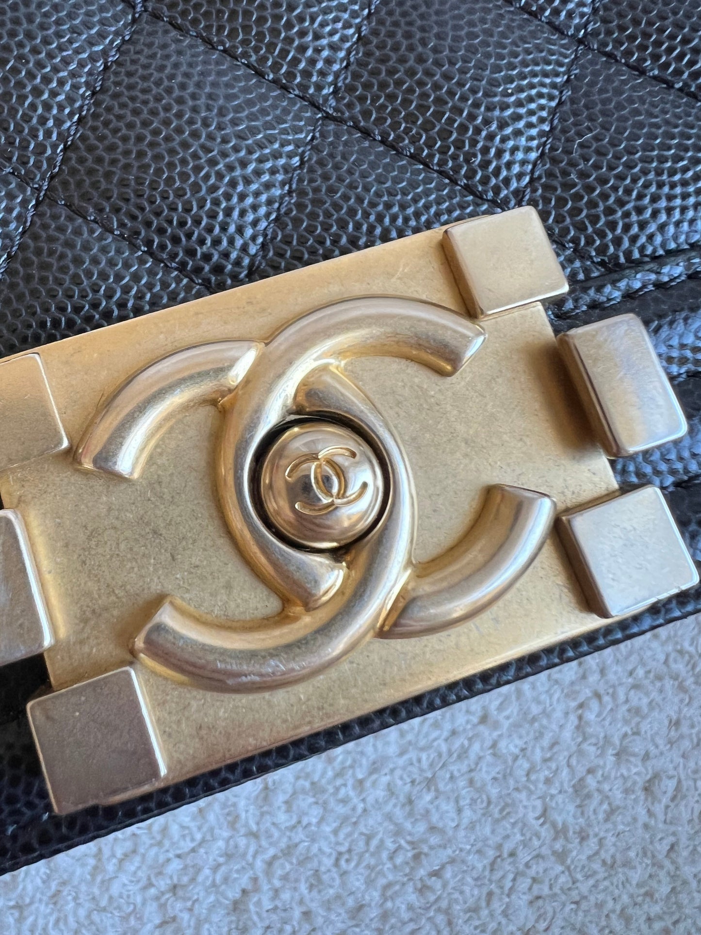 Chanel Black Caviar Medium Boy Bag (RRP £5800)