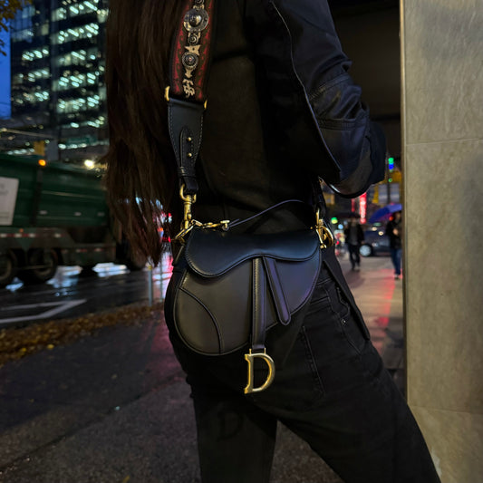 Christian Dior Goat Leather Mini Saddle Bag Tws