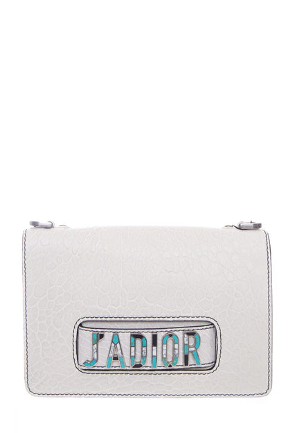 Dior White Calfskin Leather J'Adior Mosaic Handbag