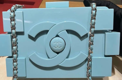 Chanel Luxury Leather Silver Clutch Leather