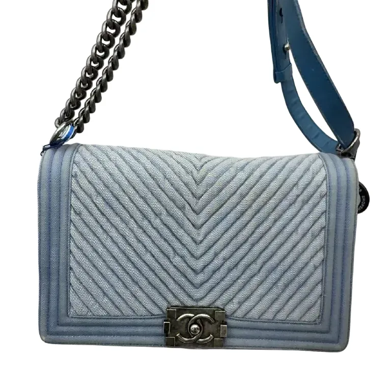 Boy crossbody bag Chanel Blue in Denim - Jeans B24-58 B24-85