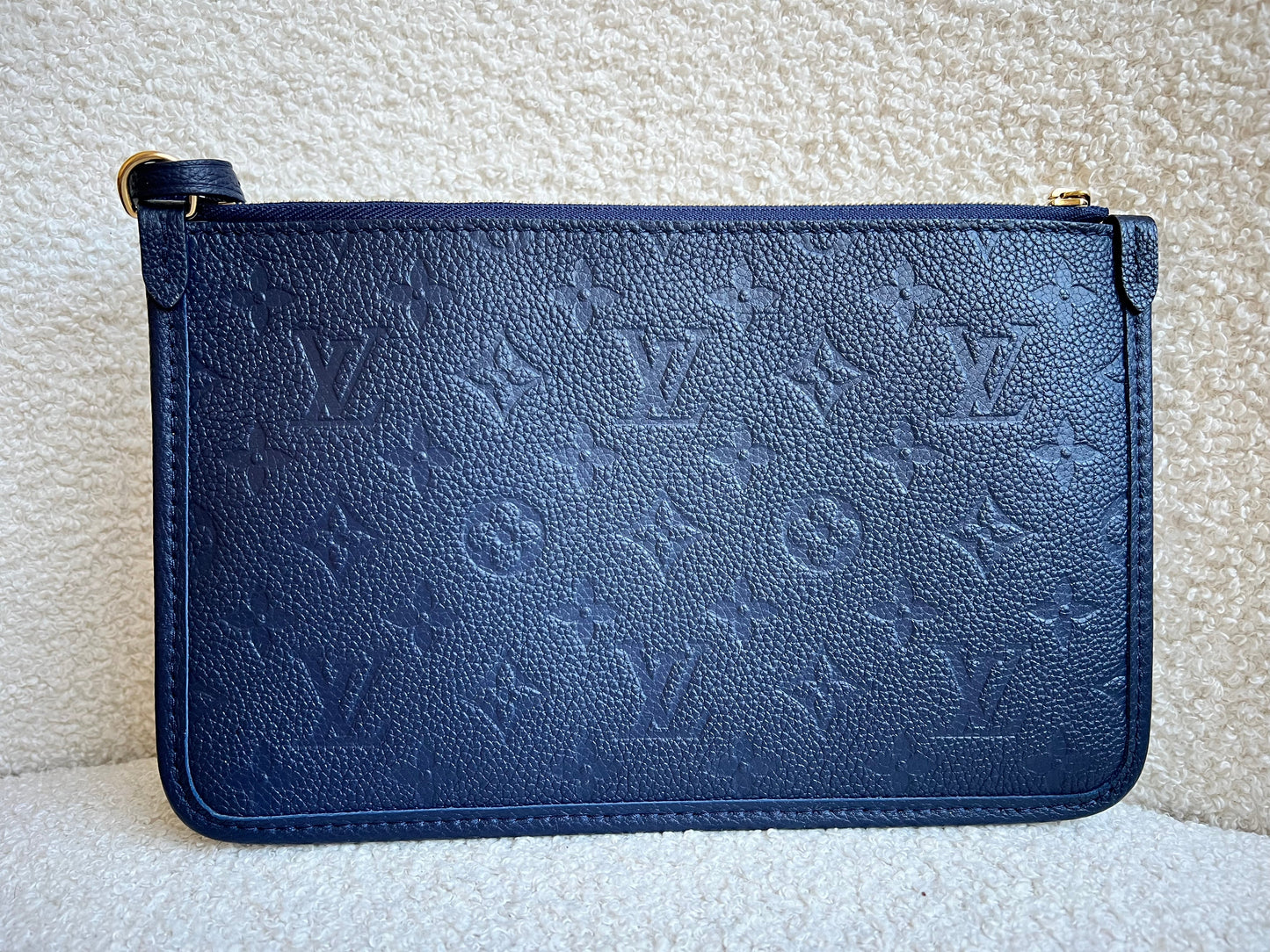 Louis Vuitton Pouch (from Carryall) Navy Empreinte