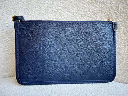 Louis Vuitton Pouch (from Carryall) Navy Empreinte