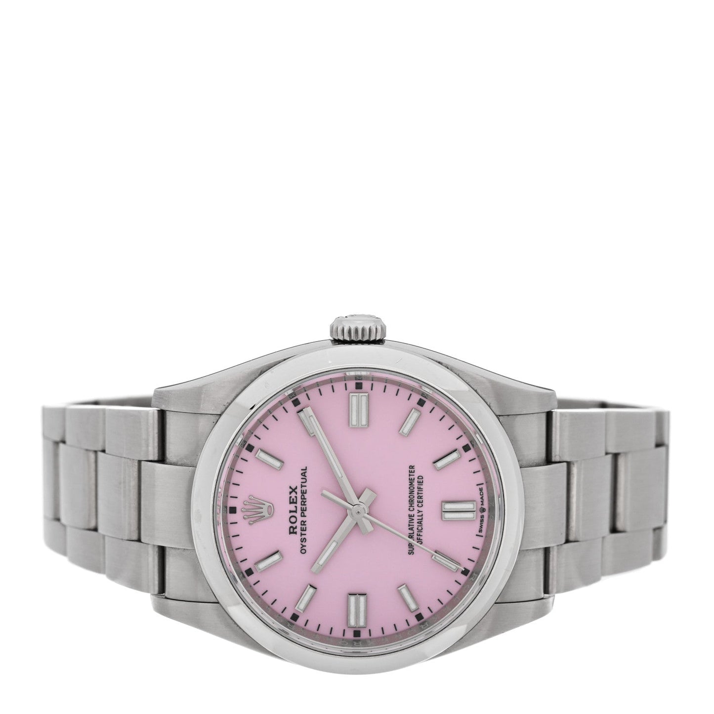 Stainless Steel 36mm Oyster Perpetual Watch Candy Pink 126000