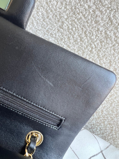 Chanel Medium Classic Flap in Black Lambskin Gold hardware (RRP £9090)