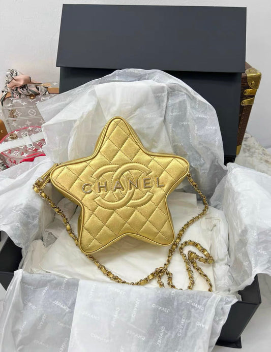Chanel Luxury Lambskin Gold Handbag Style 4