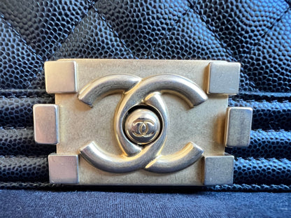 Chanel Black Caviar Medium Boy Bag (RRP £5800)
