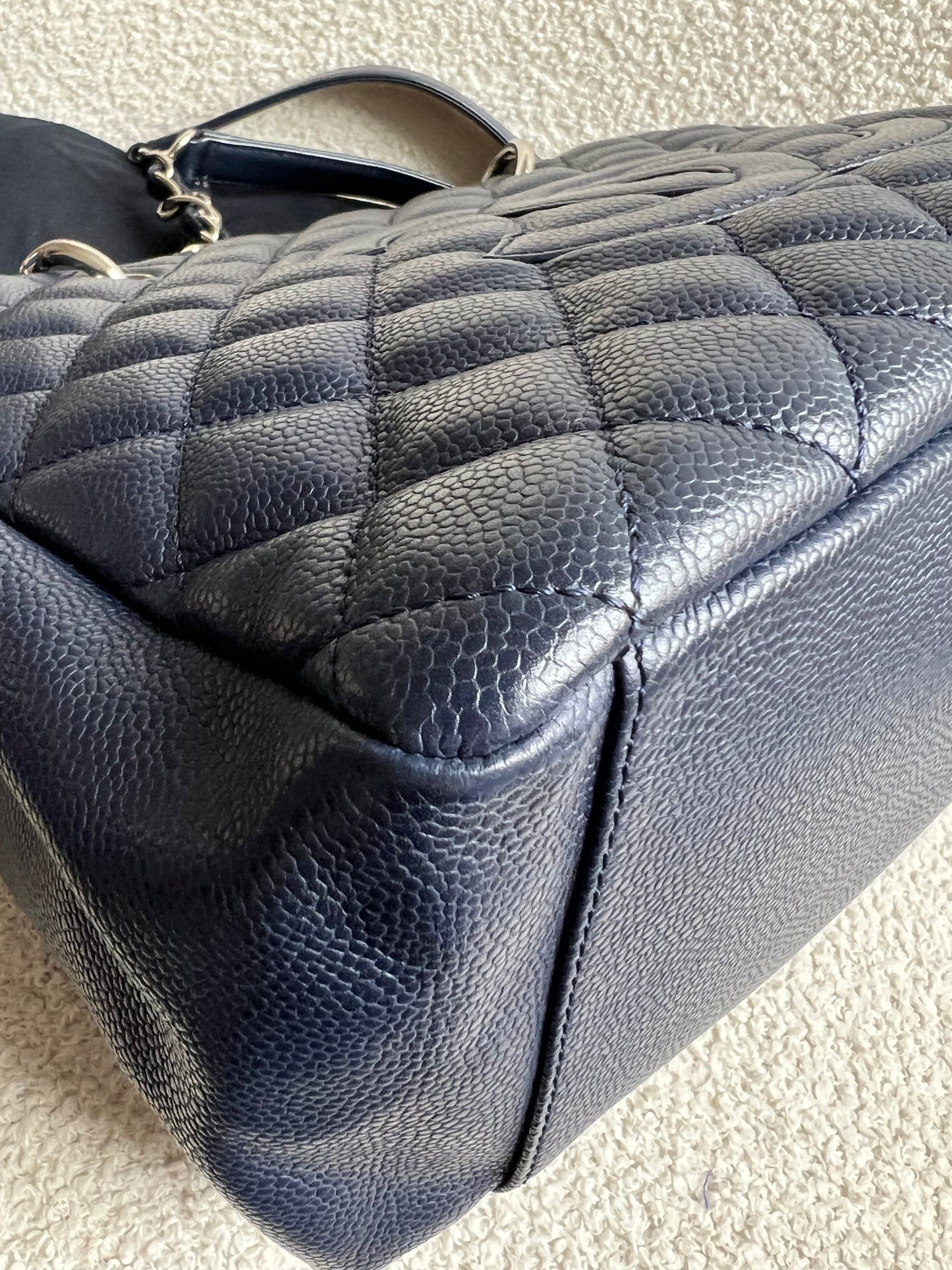 Chanel Navy Blue Caviar Grand Shopper Tote (GST)