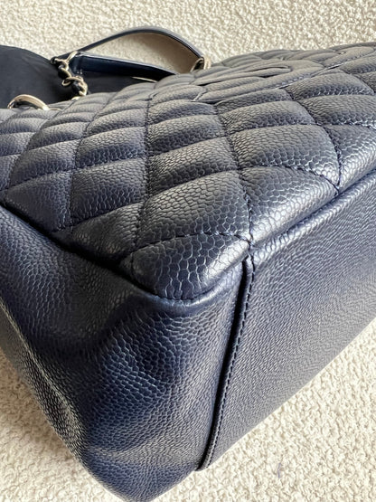 Chanel Navy Blue Caviar Grand Shopper Tote (GST)