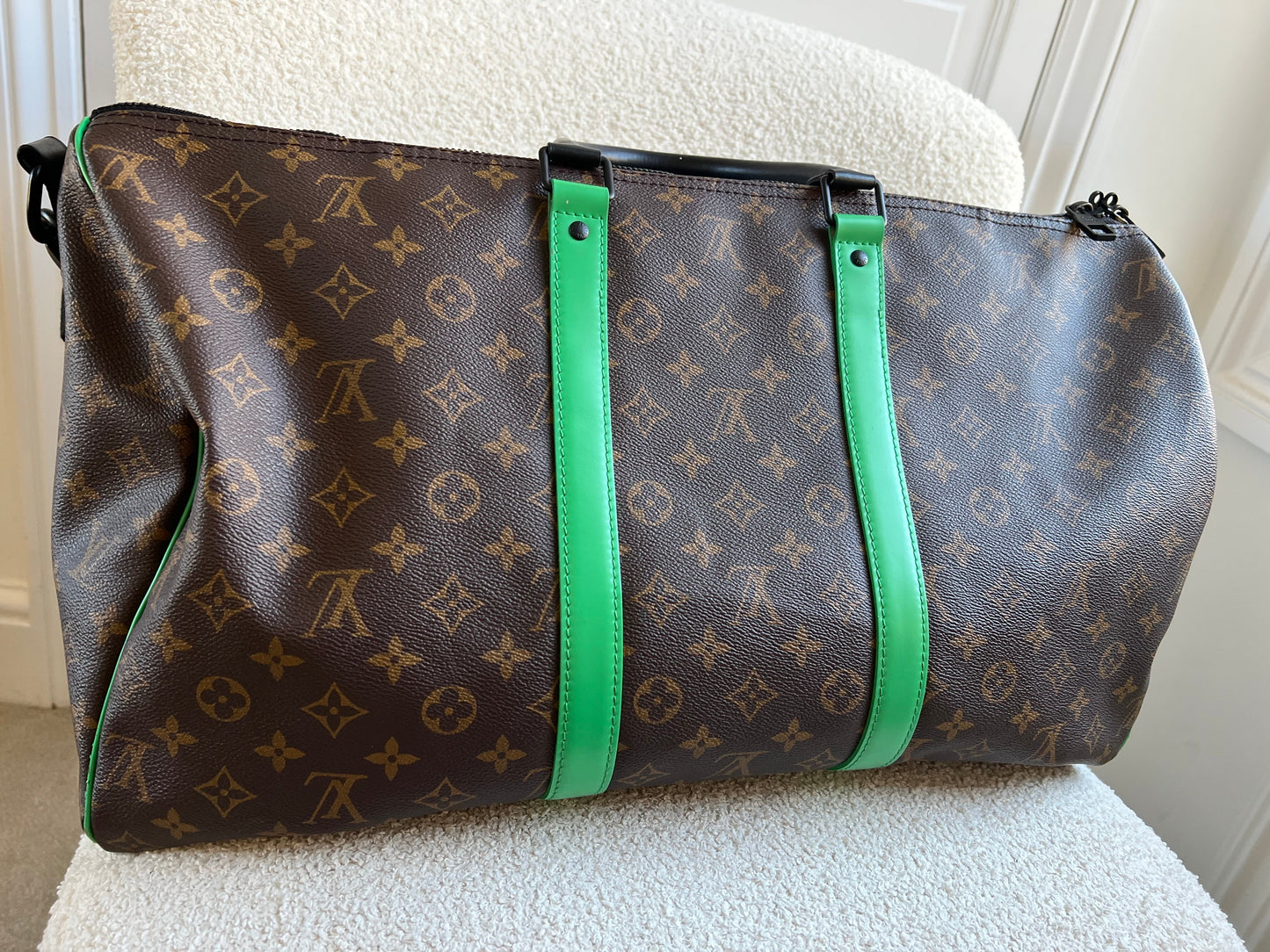 Louis Vuitton Keepall Bandouliere 50 Monogram Macassar and Minty Green (RRP £2,520)