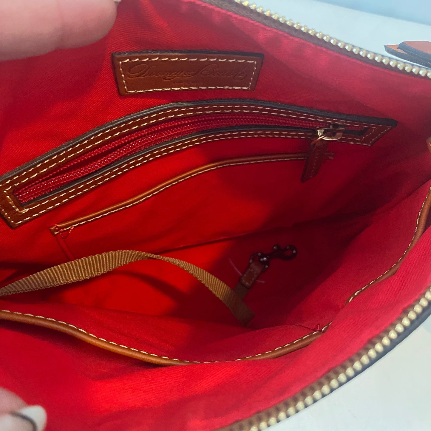 DOONEY & BOURKE Pebble Grain Leather Convertible Crossbody Navy