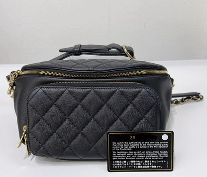 Chanel Quilted Caviar Leather Black Handbag