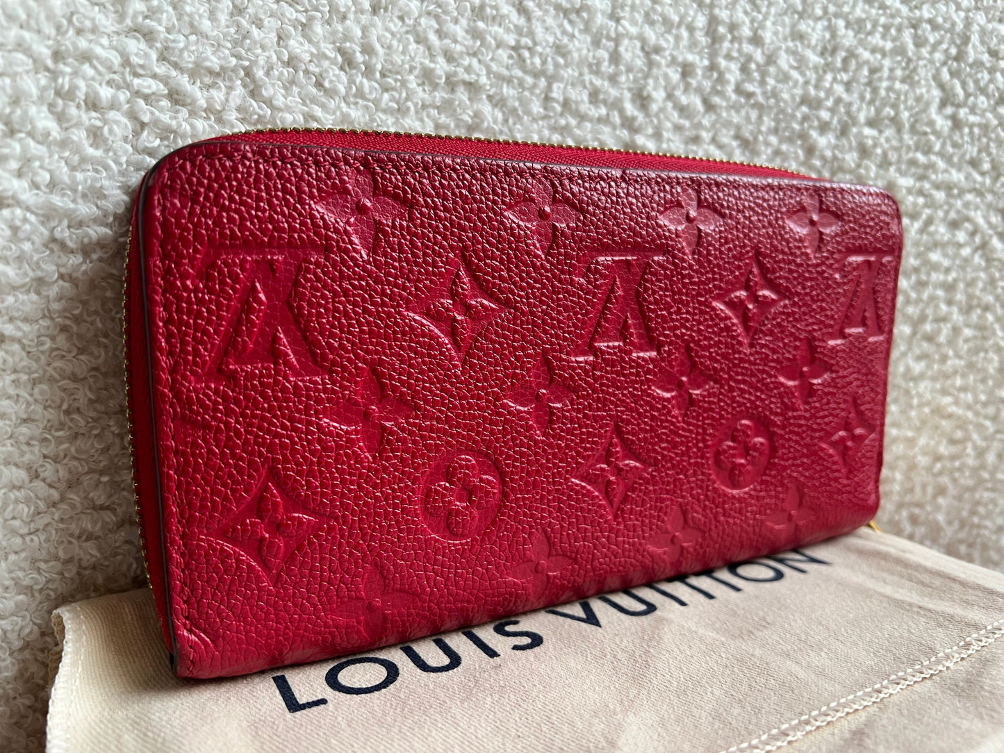 Louis Vuitton Zippy Wallet in Red Empreinte (RRP £740)