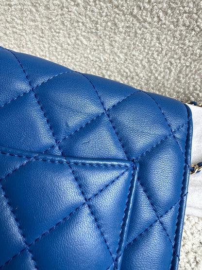 Chanel Blue Lambskin Wallet on Chain (RRP £2,930)