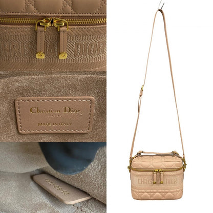 Dior Shoulder Bag leather beige Travel Small Vanity