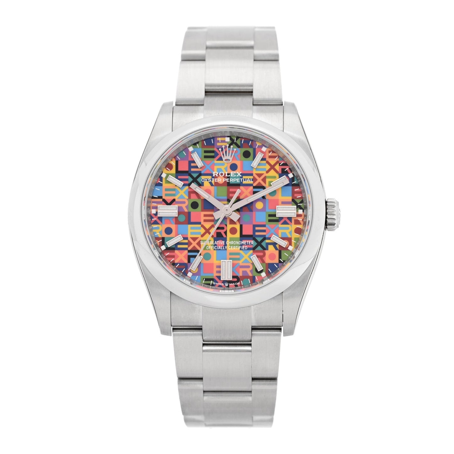 Stainless Steel 36mm Oyster Perpetual Watch Jubilee Motif Dial 126000