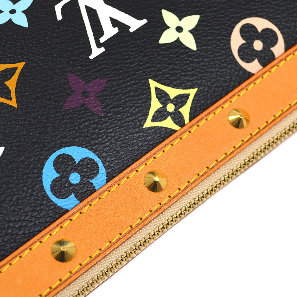 Louis Vuitton 2007 Black Multicolor Pochette Accessoires M92648