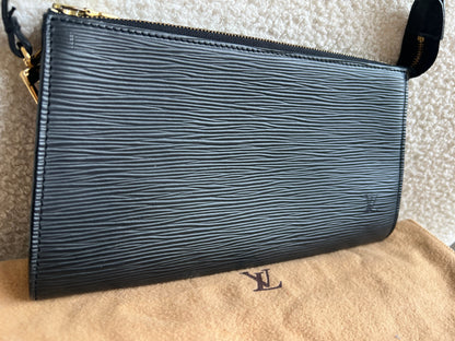 Louis Vuitton Vintage Black Epi Leather Pochette