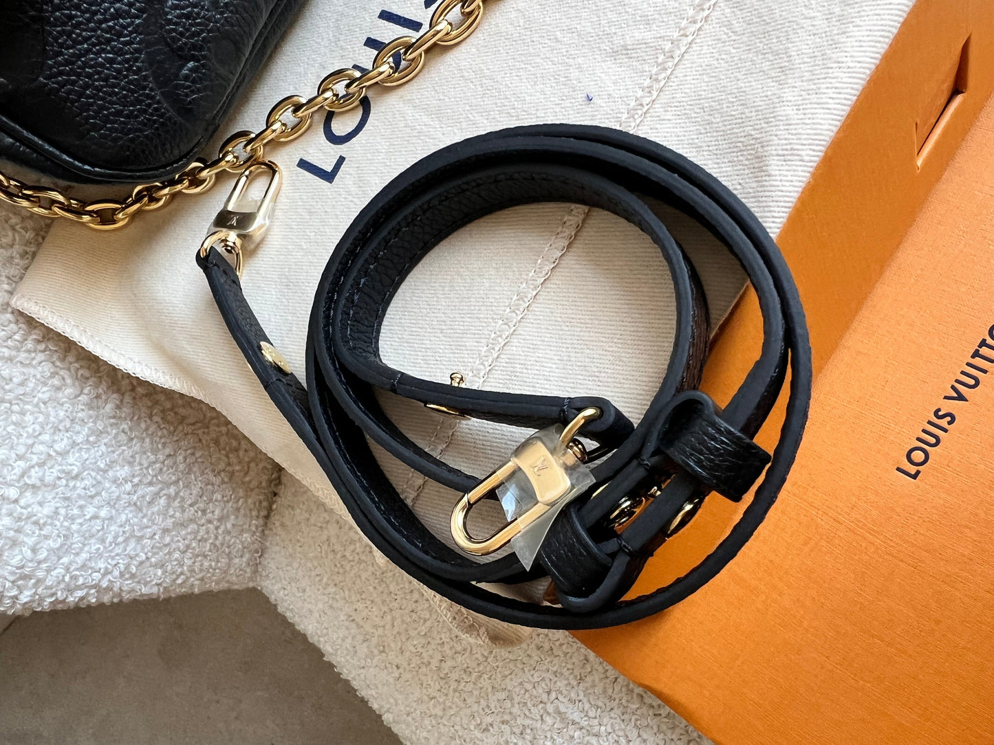 Louis Vuitton Ivy Wallet on Chain Bag Black Empreinte (RRP £1,460)