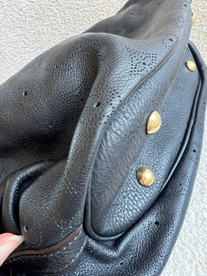 Louis Vuitton Black Monogram Mahina Leather Shoulder Bag