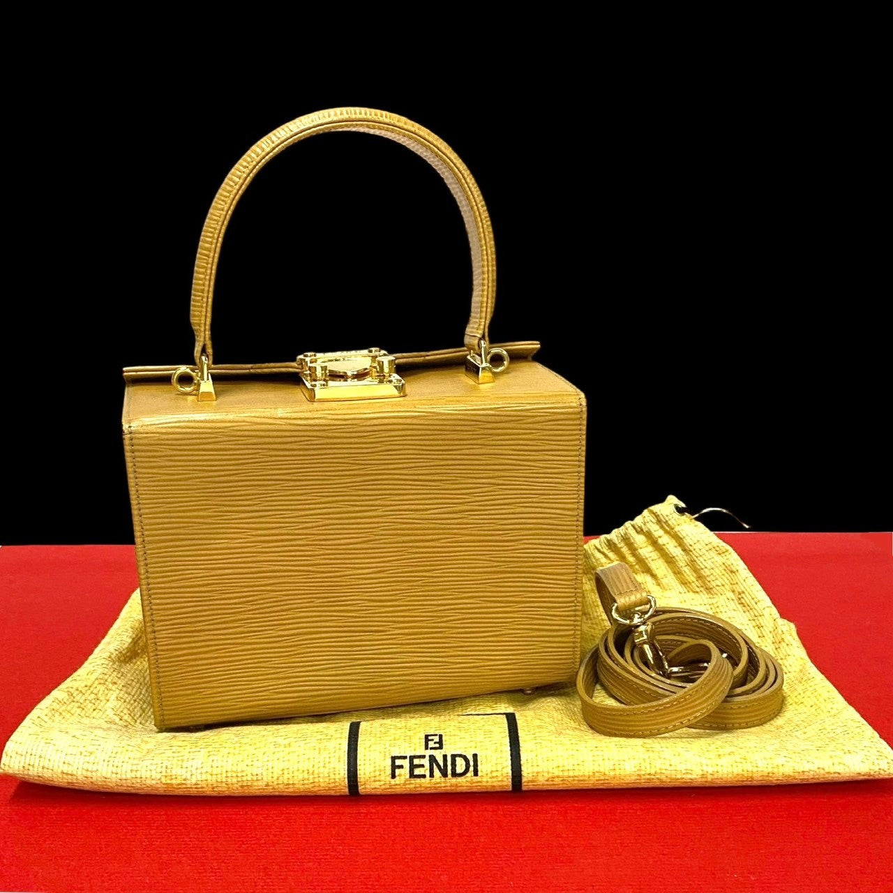 Fendi Luxury Leather Red Handbag Style 52