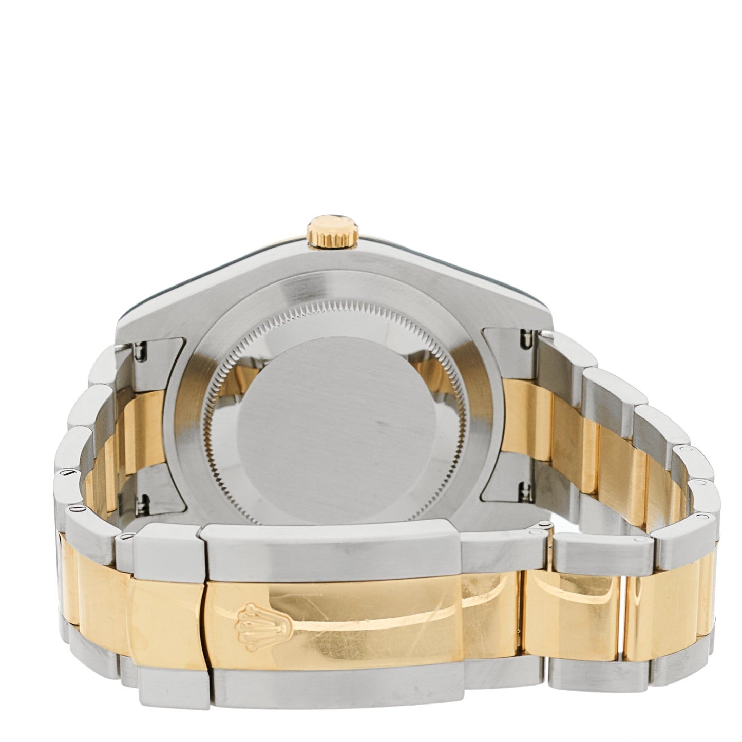 Stainless Steel 18K Yellow Gold 41mm Oyster Perpetual Datejust II Watch Black Roman 116333
