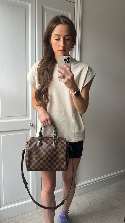 Louis Vuitton Speedy 25 Bandouliere Damier Ebene (RRP £1,470)