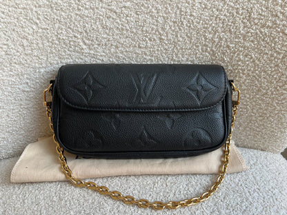 Louis Vuitton Ivy Wallet on Chain Bag Black Empreinte (RRP £1,490)
