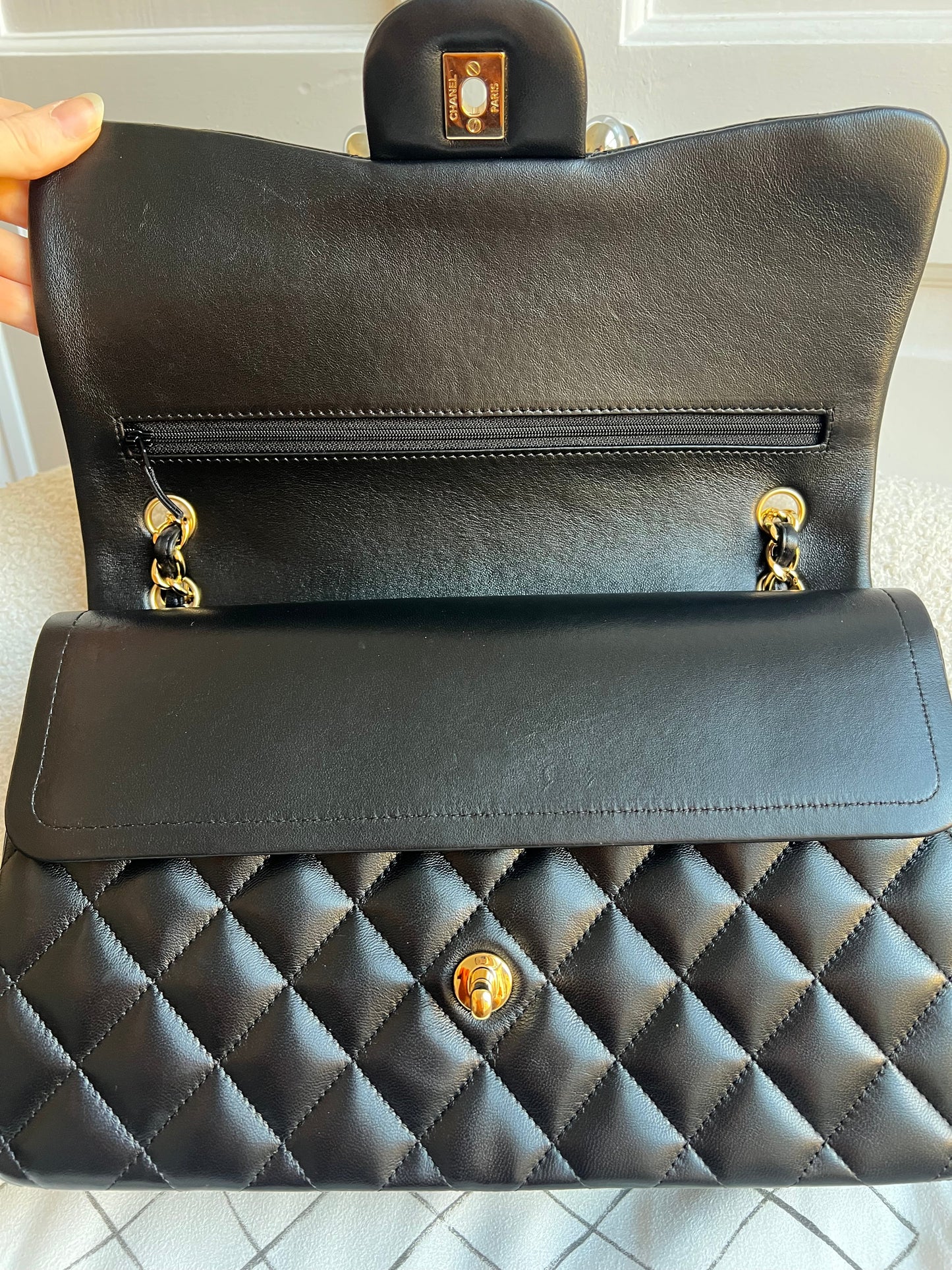 Chanel Jumbo Classic Flap in Black Lambskin Gold Hardware (RRP £9,830)