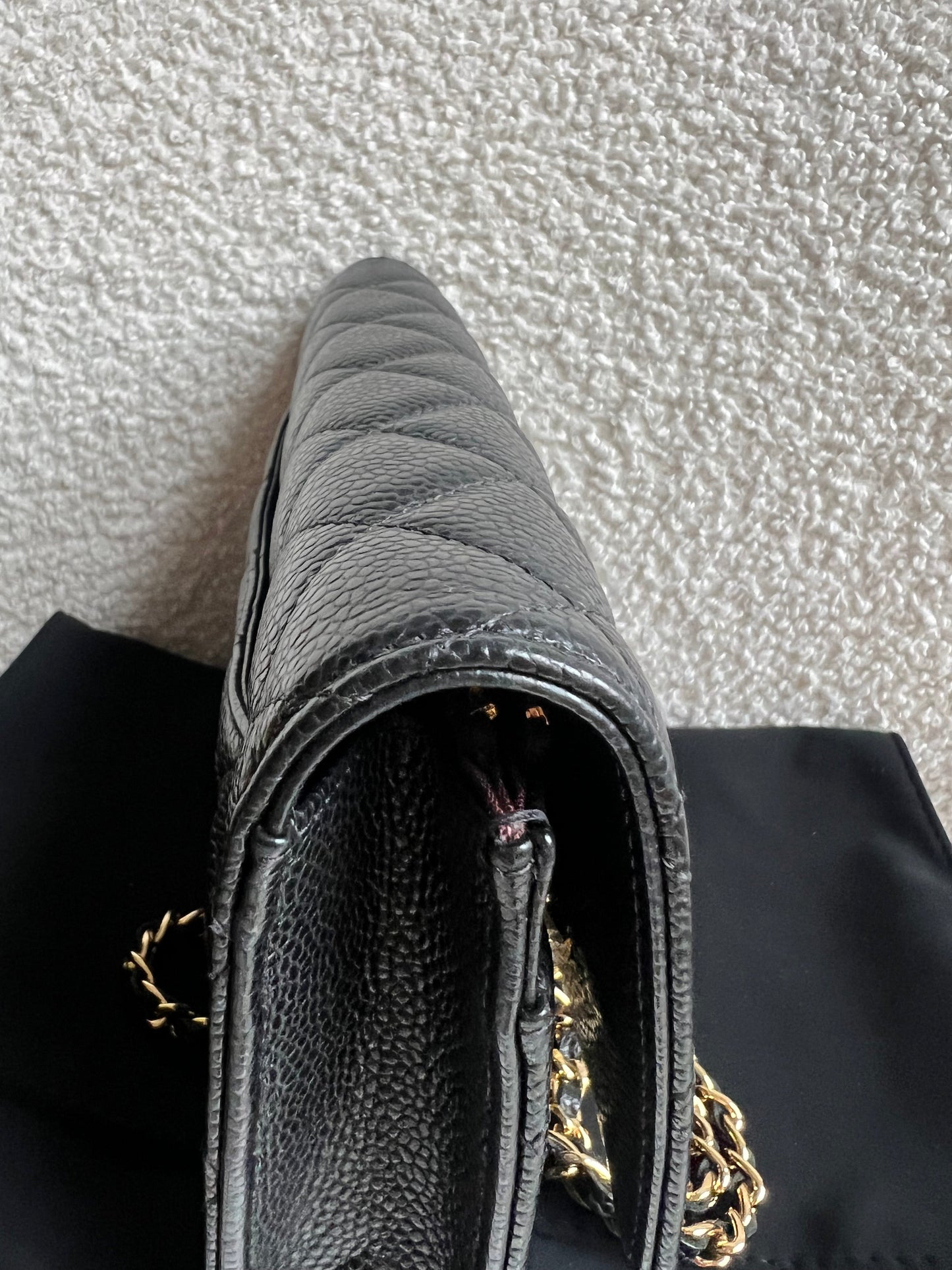 Chanel Black Caviar Wallet on Chain (RRP £2,930)