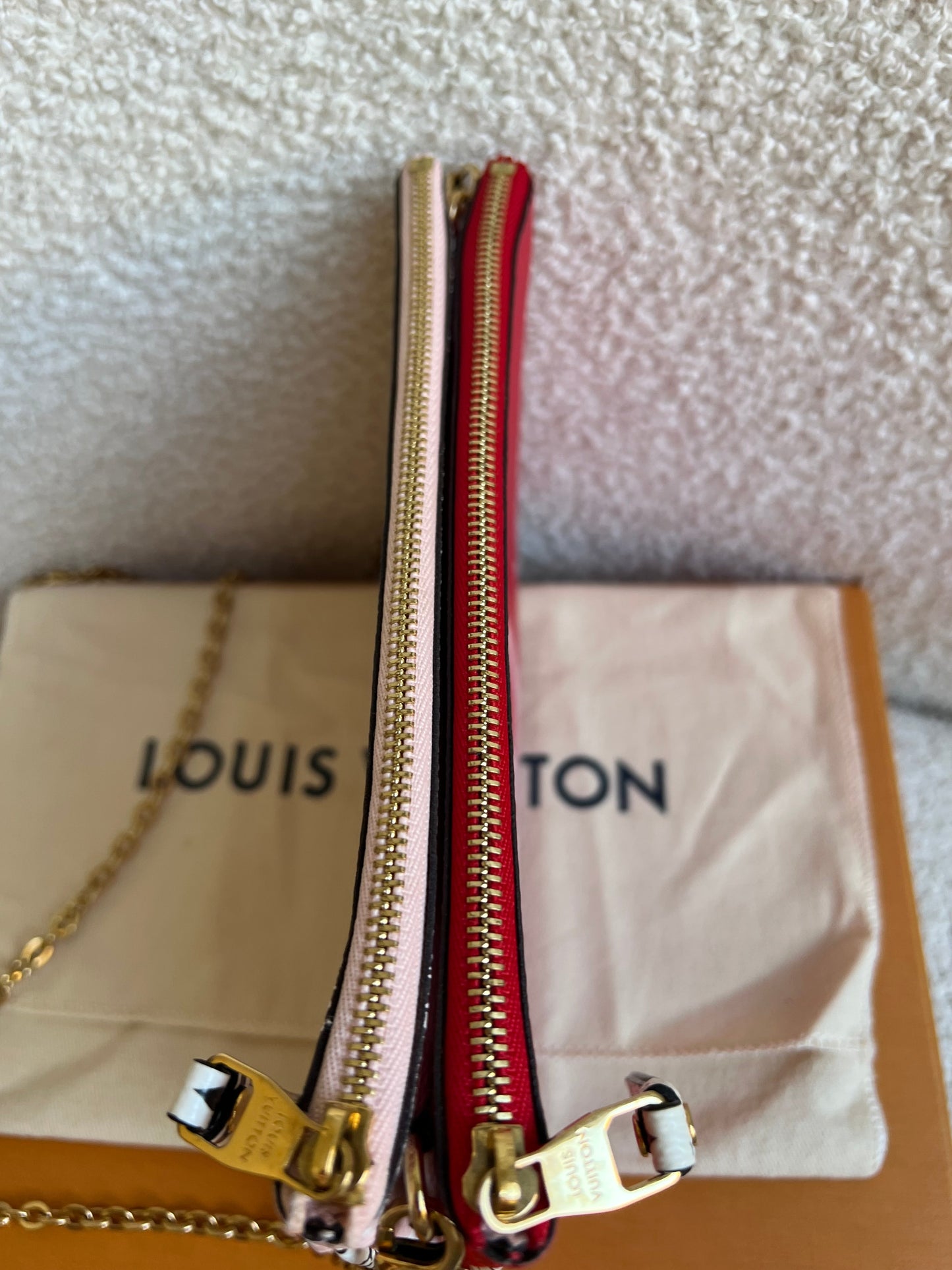 Louis Vuitton Double Zip Pochette Red Giant Monogram Jungle (RRP £1250)