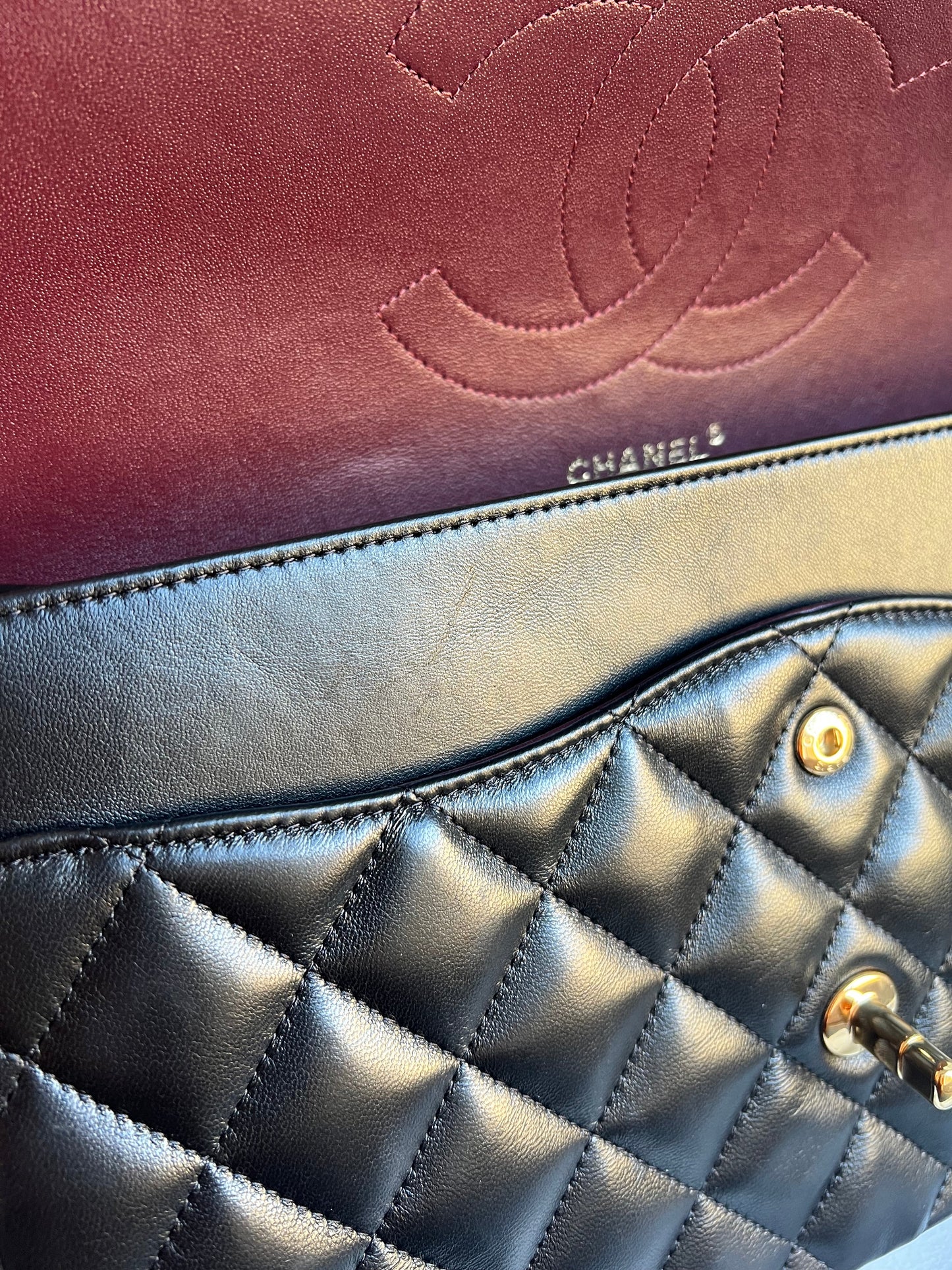 Chanel Jumbo Classic Flap in Black Lambskin Gold Hardware (RRP £9,830)