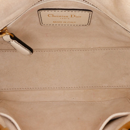 White Dior Dioramour Niki De Saint Phalle Mini Calfskin Love Lady Dior Satchel