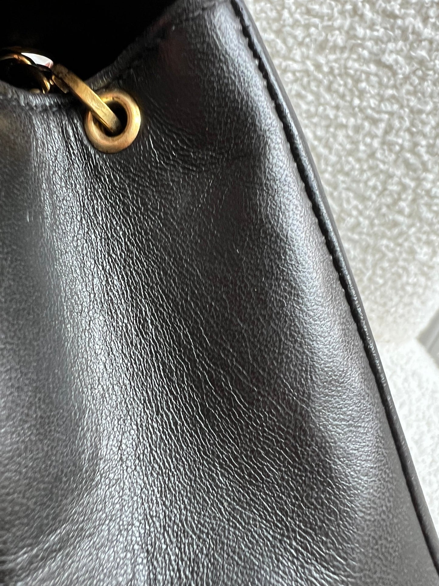 Chanel Vintage Diana Flap Bag in Black Lambskin with 24k Hardware
