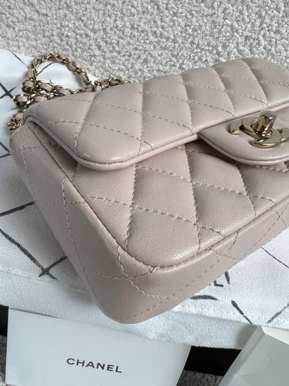 Chanel Mini Rectangular Classic Flap in Lambskin (RRP £4,390)