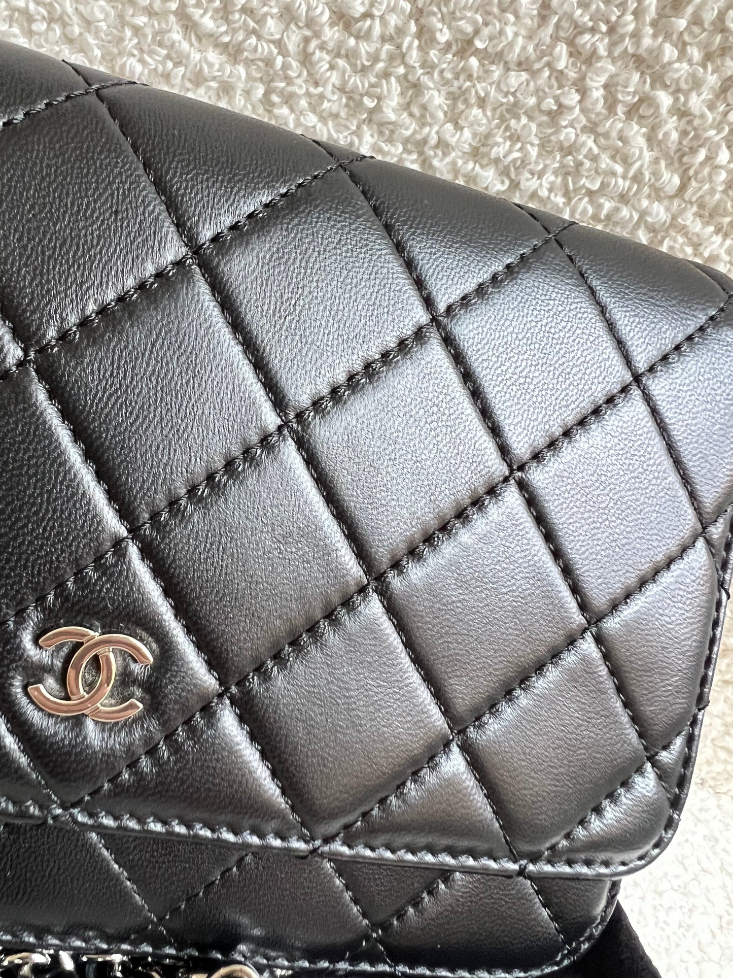 Chanel Wallet on Chain in Black Lambskin Silver Hardware (RRP £2,930)