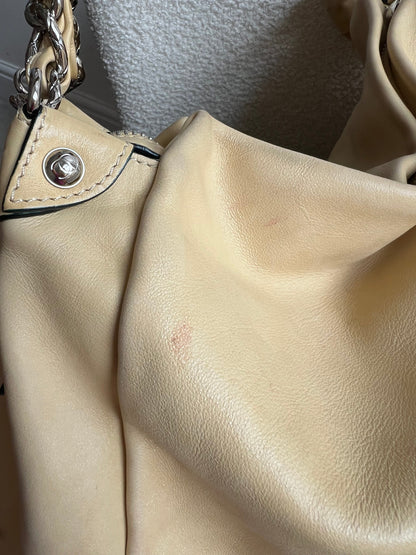 Chanel Beige Edgy Lambskin Large Hobo
