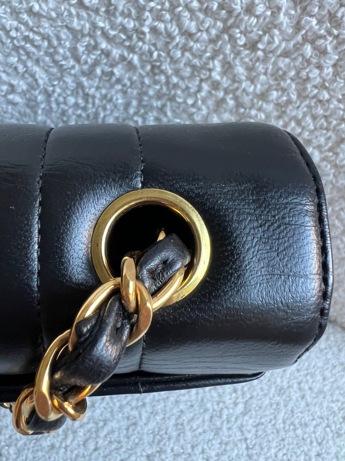 Chanel Medium Black Vertical Quilted Lambskin Vintage Classic Flap Bag with 24K gold hardware