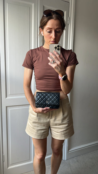 Chanel Wallet on Chain in Black Lambskin Silver Hardware (RRP £2,930)