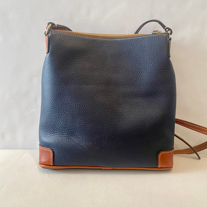 DOONEY & BOURKE Pebble Grain Leather Convertible Crossbody Navy