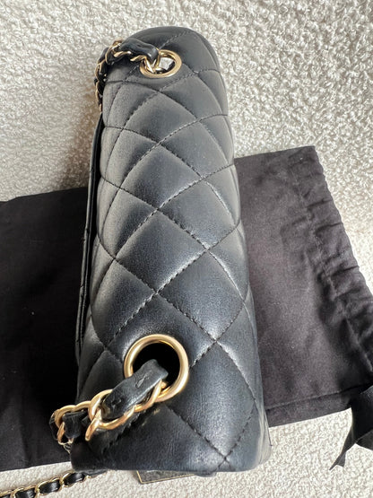 Chanel Mini Rectangular Classic Flap in Black Lambskin (RRP £4,390)