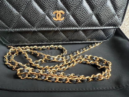 Chanel Black Caviar Wallet on Chain (RRP £2,930)