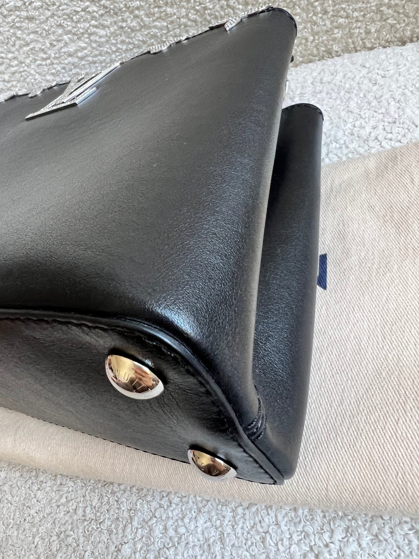 Louis Vuitton Capucines BB in Black with Crystal Flowers (RRP £5350)