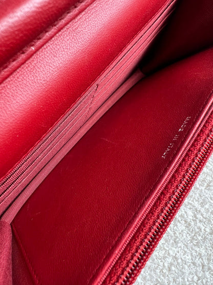 Chanel Red Lambskin Wallet on Chain (RRP £2,930)