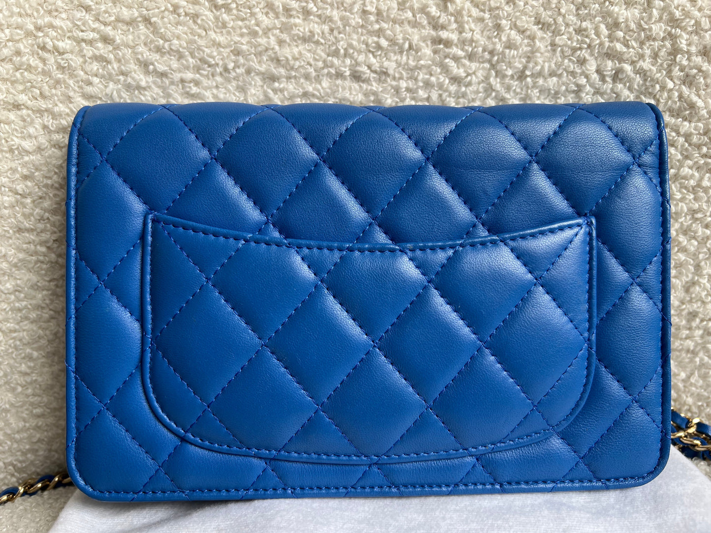 Chanel Blue Lambskin Wallet on Chain (RRP £2,930)